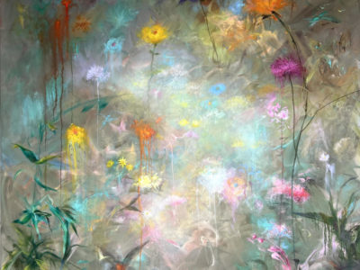 Into the Bloom - Oil on Canvas - Dario Campanile Abstract